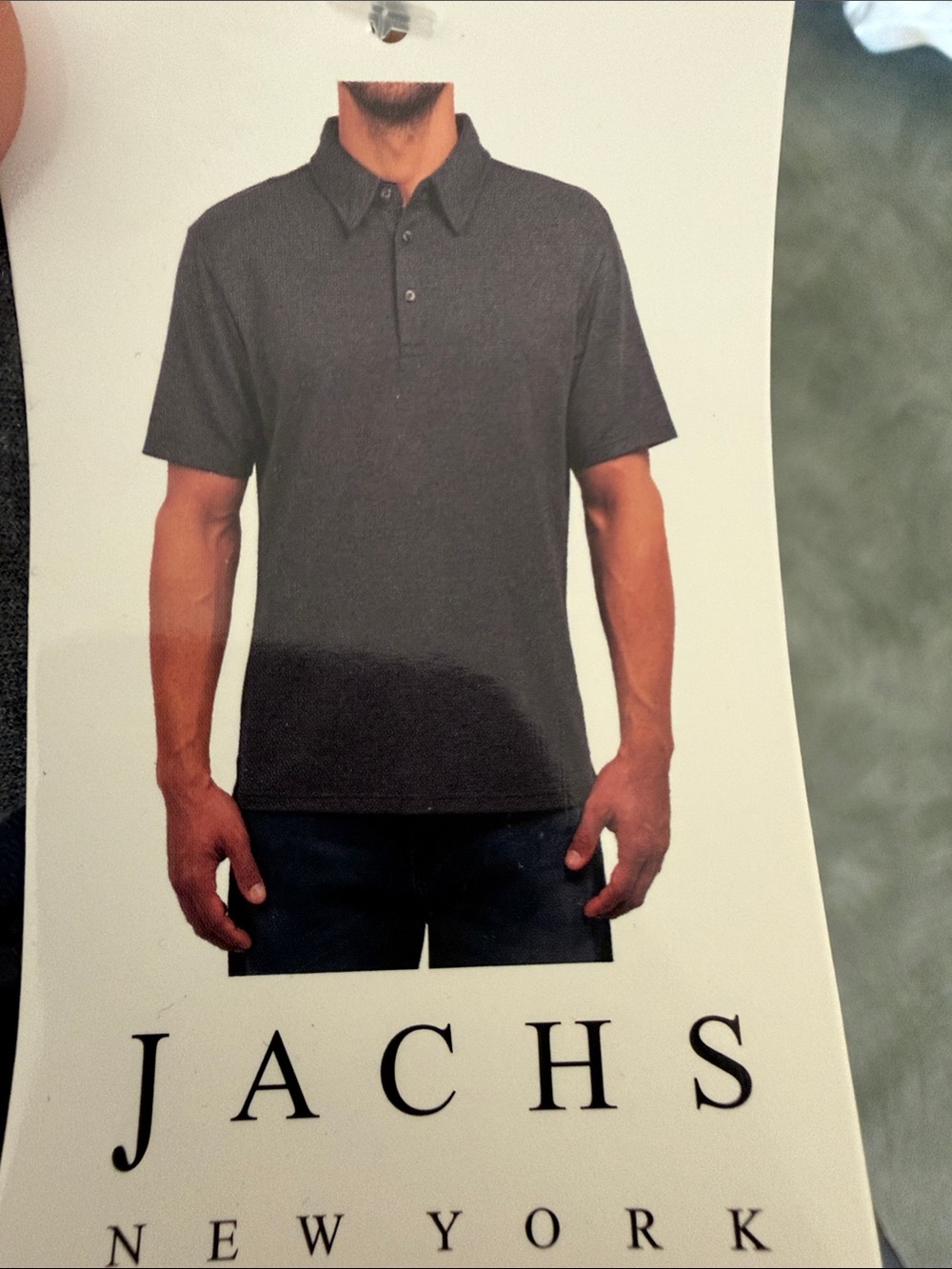 JACHS New York Men's Short Sleeve Polo - Dark Gray